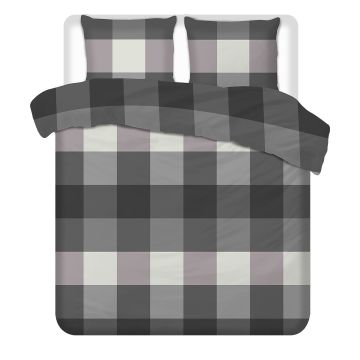 Luxueuze Terschellinger Flanellen Winter Dekbedovertrekset – Modern Blokpatroon – Voor Ultiem Comfort en Warme Nachten