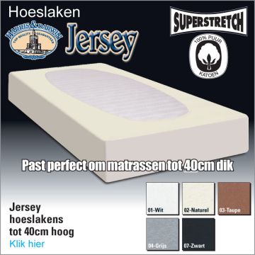Jersey Hoeslaken 80/90x200/220 