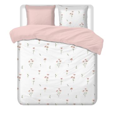 Luxueuze Terschellinger Flanellen Winter Dekbedovertrekset – Minimalistisch Bloemenmotief – Voor Ultiem Comfort en Warme Nachten