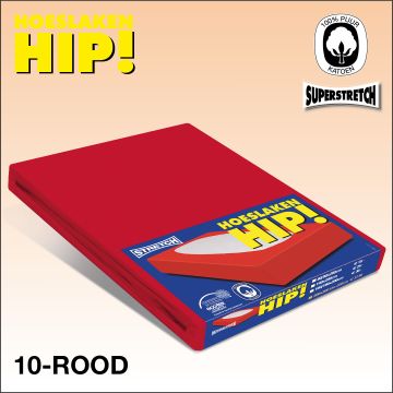 Jersey hoeslaken rood