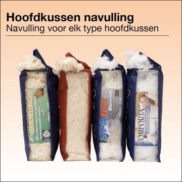 Navulverpakking voor hoofdkussens