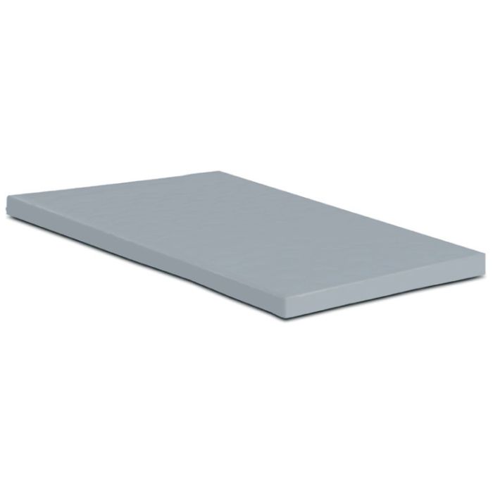 Jersey topperhoeslaken grijs 1-persoons 70/80x200/220cm.