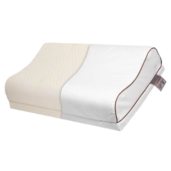 Impala latex contour hoofdkussen. Aanpasbaar latex hoofdkussen met neksteun randen