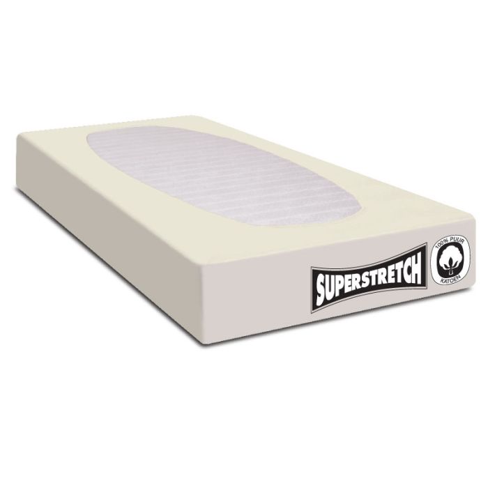 Creme-kleurig jersey hoeslaken met elastiek rondom