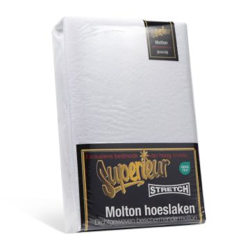 Molton hoeslaken in alle maten! Puur katoenen bescherm hoeslaken.