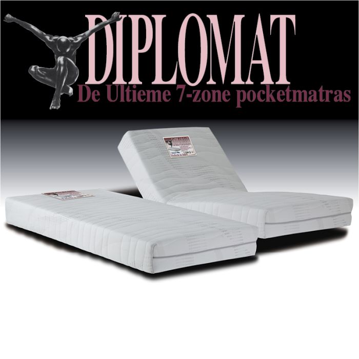 120x190cm 7-Zone Pocketveren Matras Diplomat