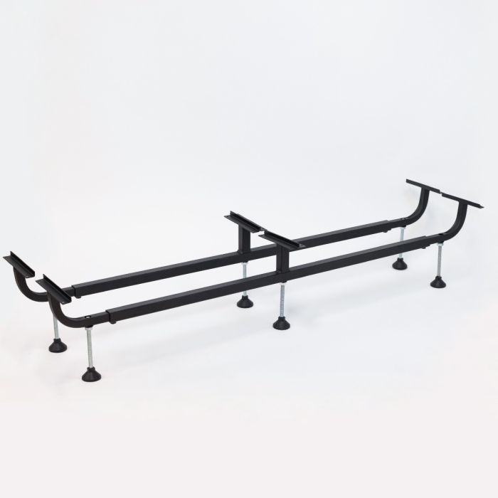 Zwarte potenset voor tweepersoons lattenbodem