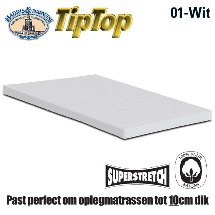 Jersey Topper Hoeslaken Wit.