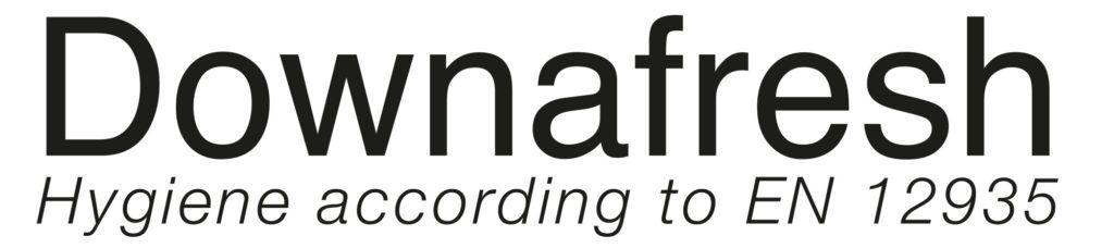 Daunasan label voor hygiëne en reinheid van dons en veren