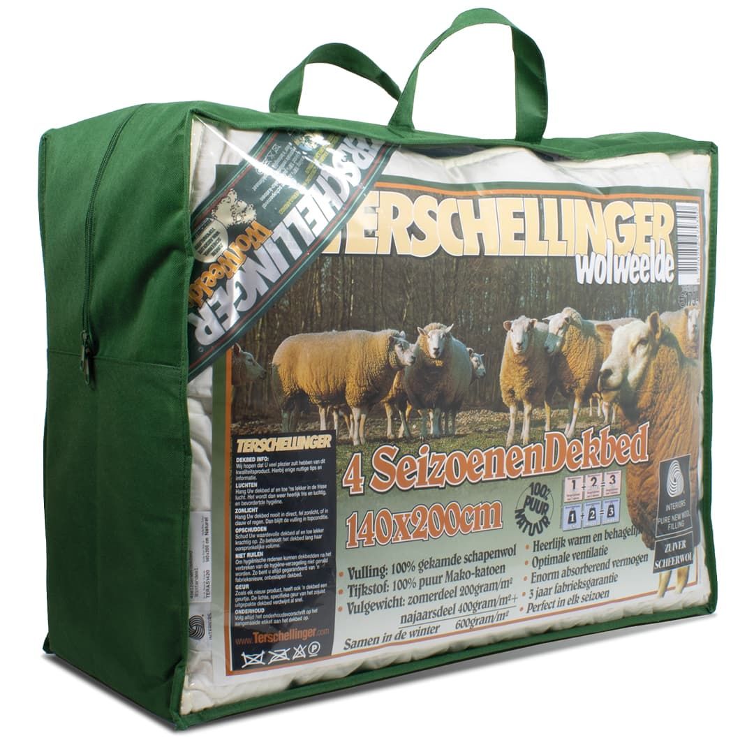 Terschellinger dekbed verpakking draagtas