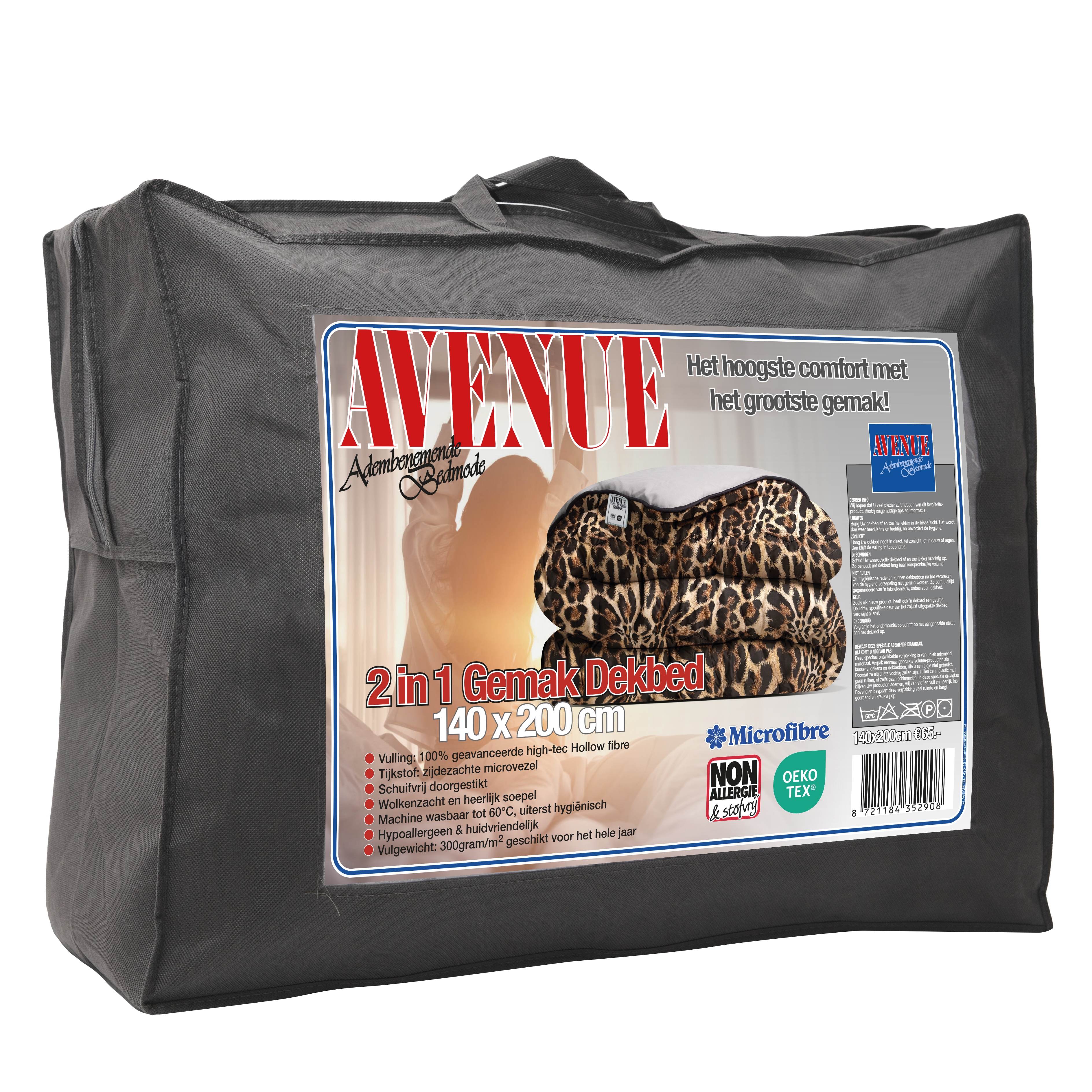 Verpakking van Avenue Gemaks 2 in 1 dekbed Panter