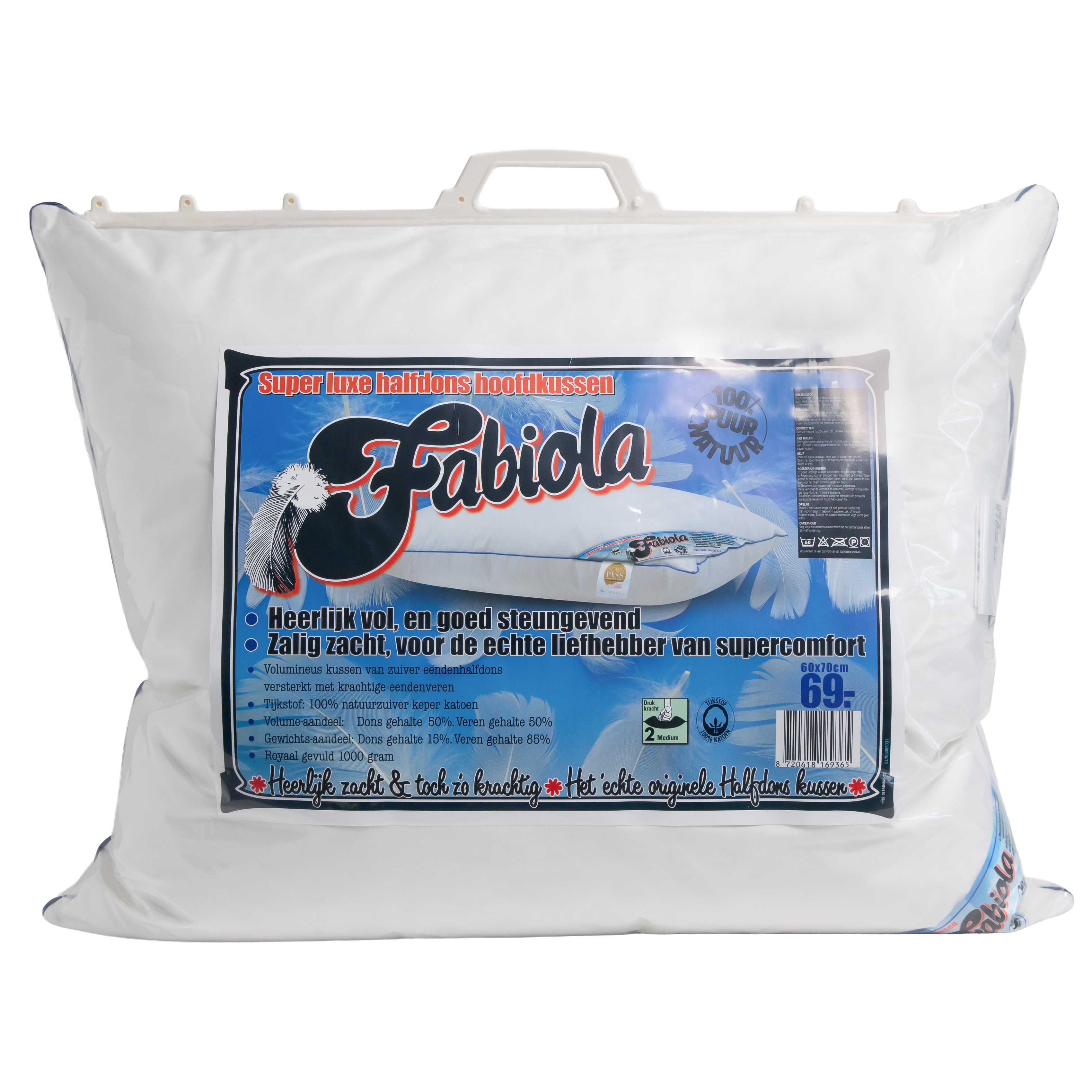 Verpakking van Fabiola Halfdons hoofdkussen