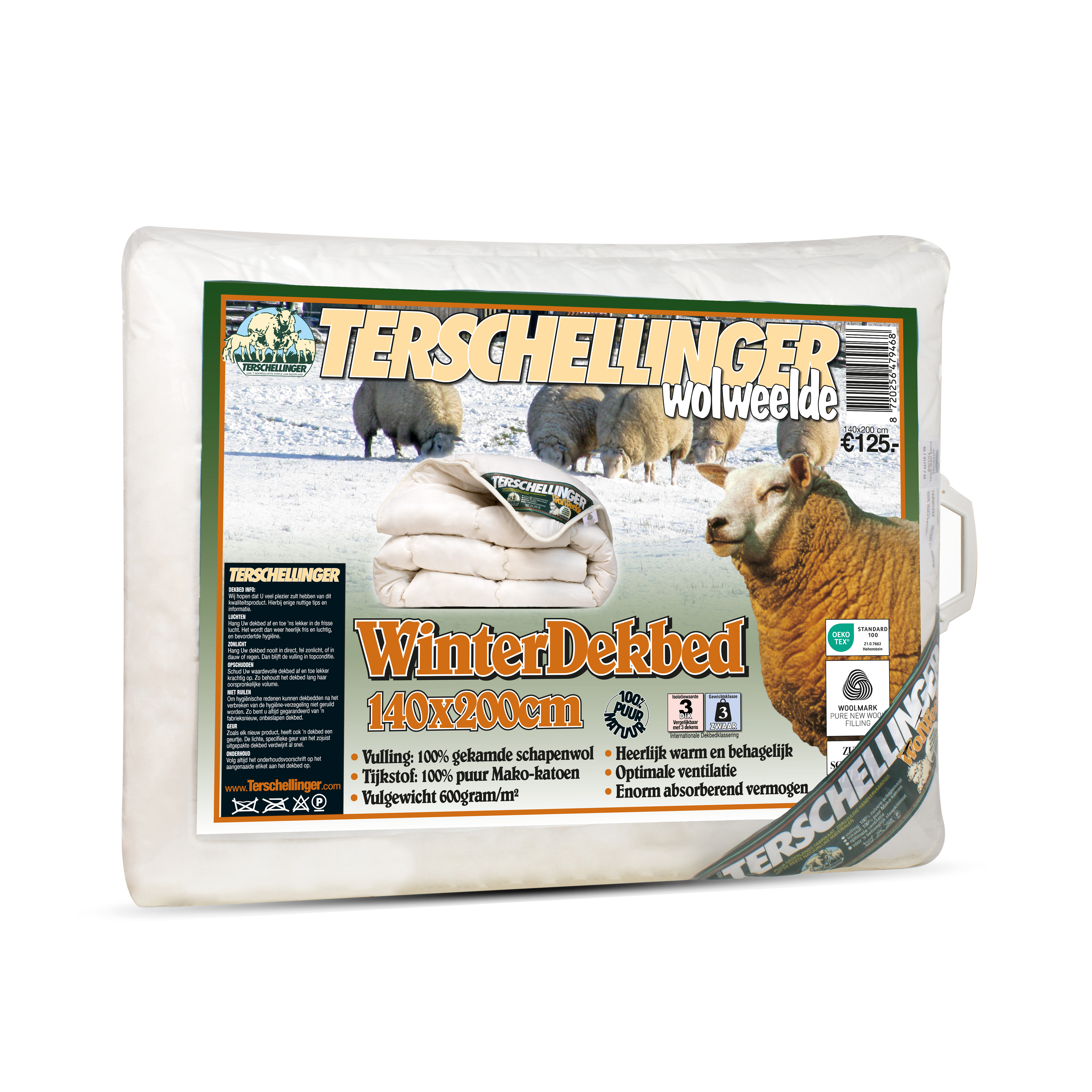 Verpakking van Terschellinger Winter wollen dekbed
