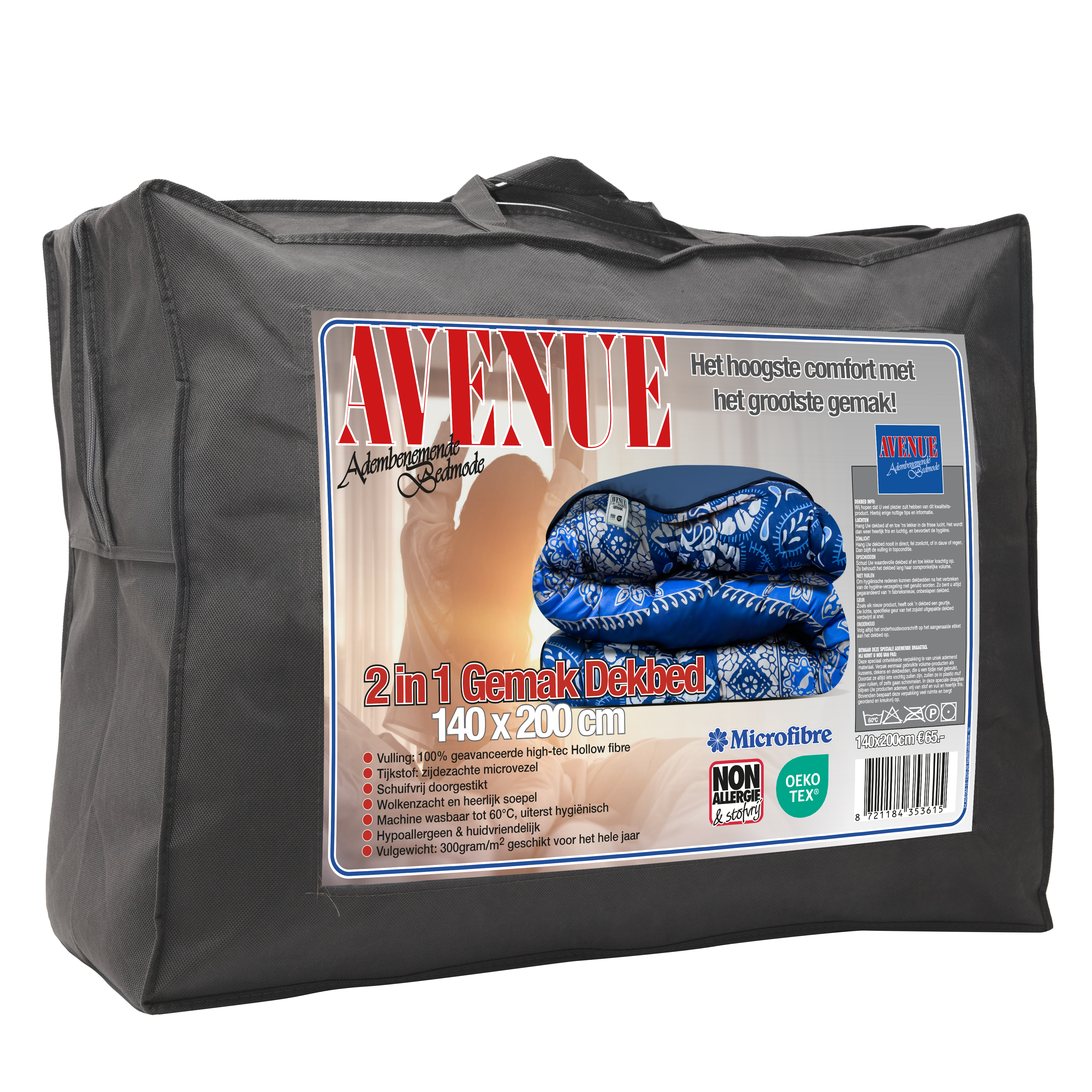 Verpakking van Avenue Gemaks 2 in 1 dekbed Barok Blauw
