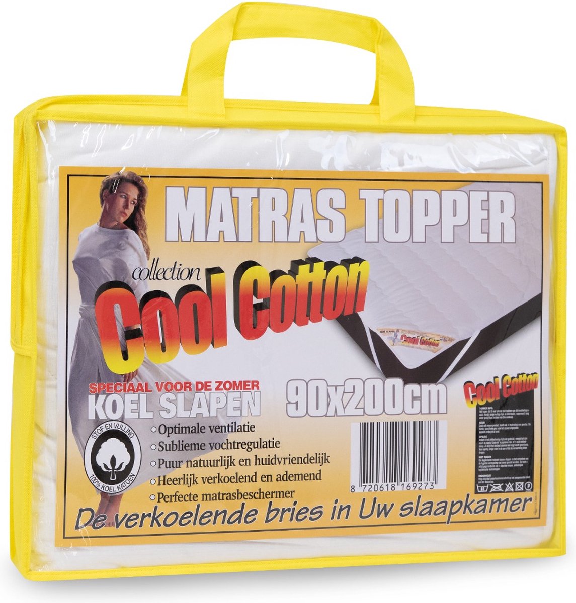 Verpakking van Cool Cotton katoenen matrasbeschermer