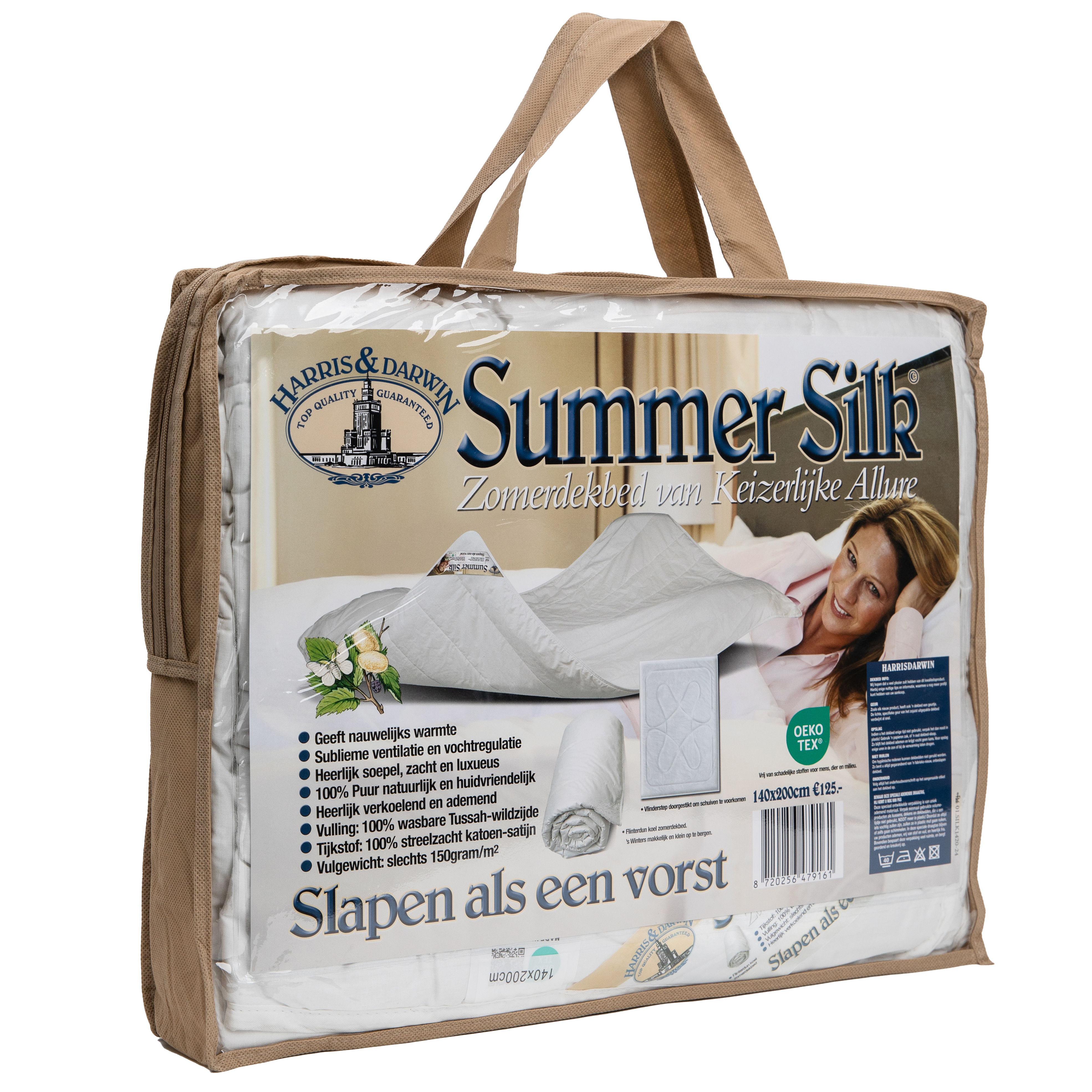 Verpakking van H&D Summer Silk zomer dekbed